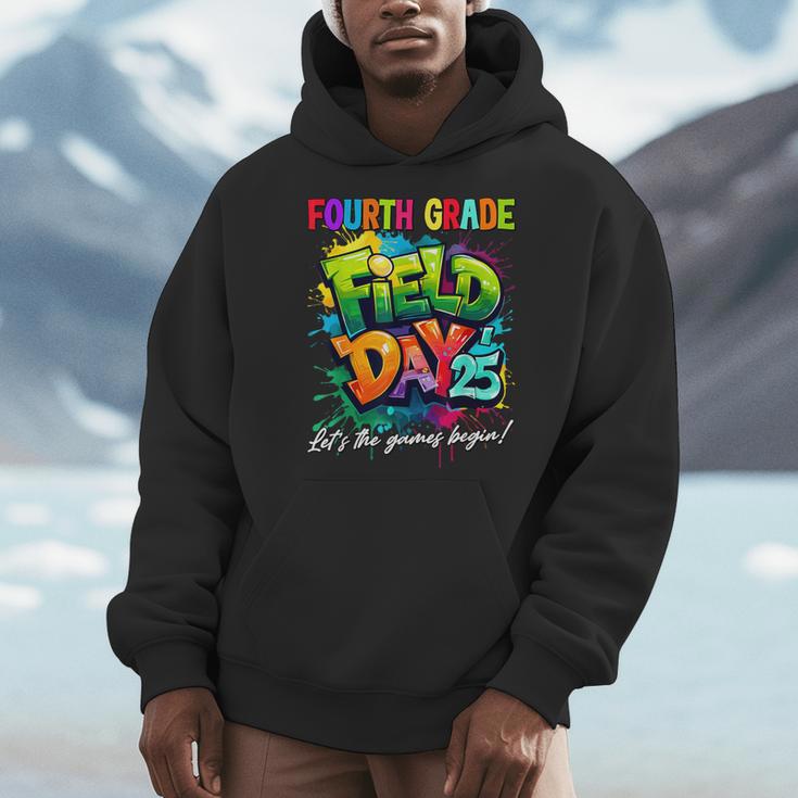 Let The Games Begin Fourth Grade Field Day 2025 Teacher Kid Men Hoodie, funny design Let The Games Begin Fourth Grade Field Day 2025 Teacher Kid Men Hoodie, funny design
