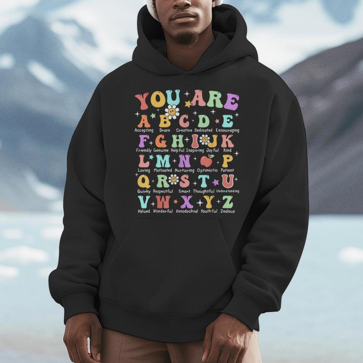 You Are Letters Alphabet Learn ABCs Inspiration Teacher Life Men Hoodie, funny design You Are Letters Alphabet Learn ABCs Inspiration Teacher Life Men Hoodie, funny design