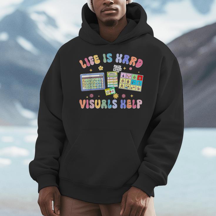 Life Is Hard Visuals Help Special Education Teacher SPED Men Hoodie, funny design