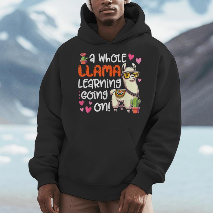 Llama Learning Teachers Students Alpaca Lover Back To School Men Hoodie, funny design Llama Learning Teachers Students Alpaca Lover Back To School Men Hoodie, funny design