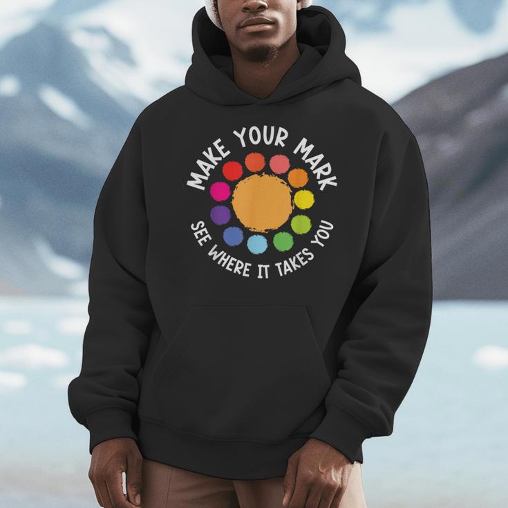 Make Your Mark For a International Dot Day Teacher Dot Lover Men Hoodie, funny design