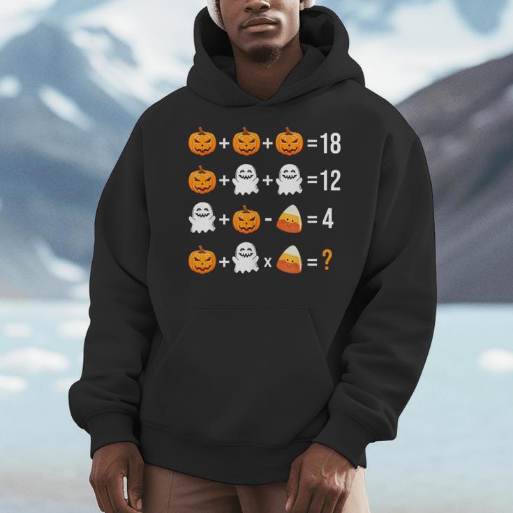 Math Teacher Halloween Equation Pumpkin Ghost Candy Corn Men Hoodie, funny design Math Teacher Halloween Equation Pumpkin Ghost Candy Corn Men Hoodie, funny design