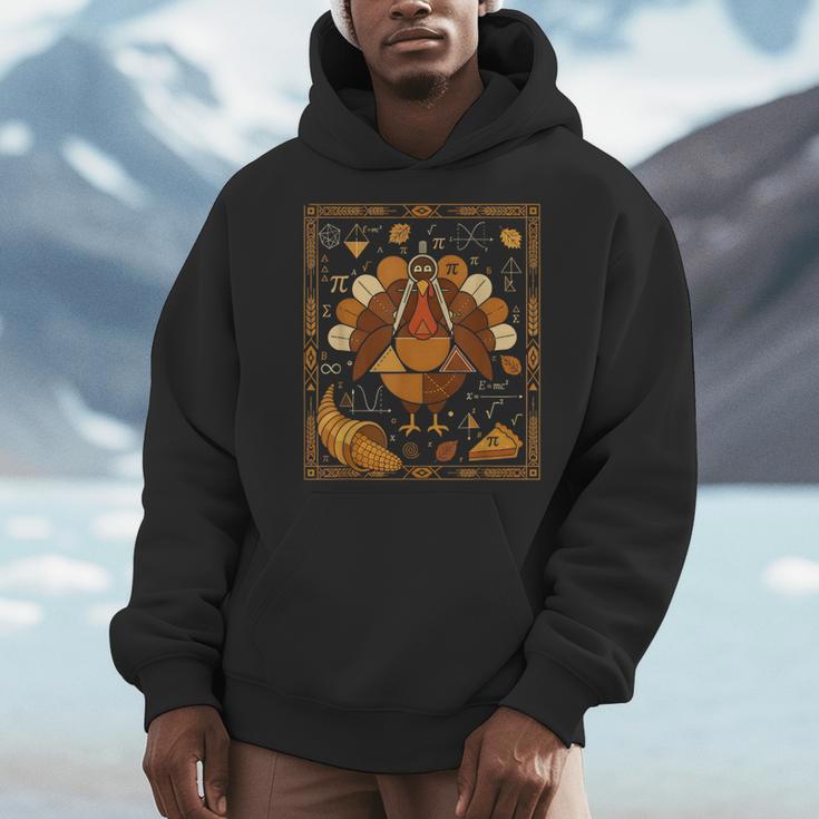 Math Turkey Teacher Thanksgiving Geometric Pi Equation Men Hoodie, funny design