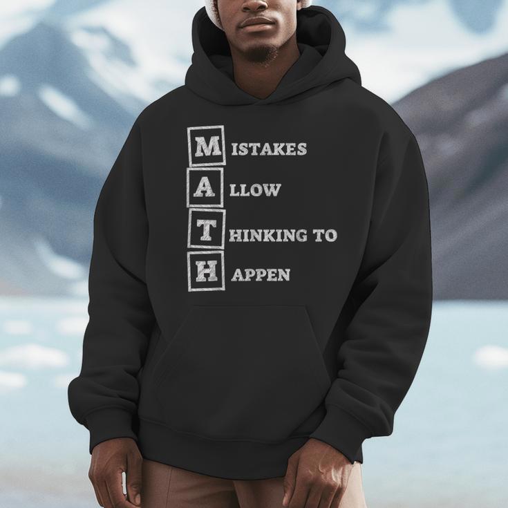 Mistakes Allow Thinking To Happen School Math Teacher Men Hoodie, funny design