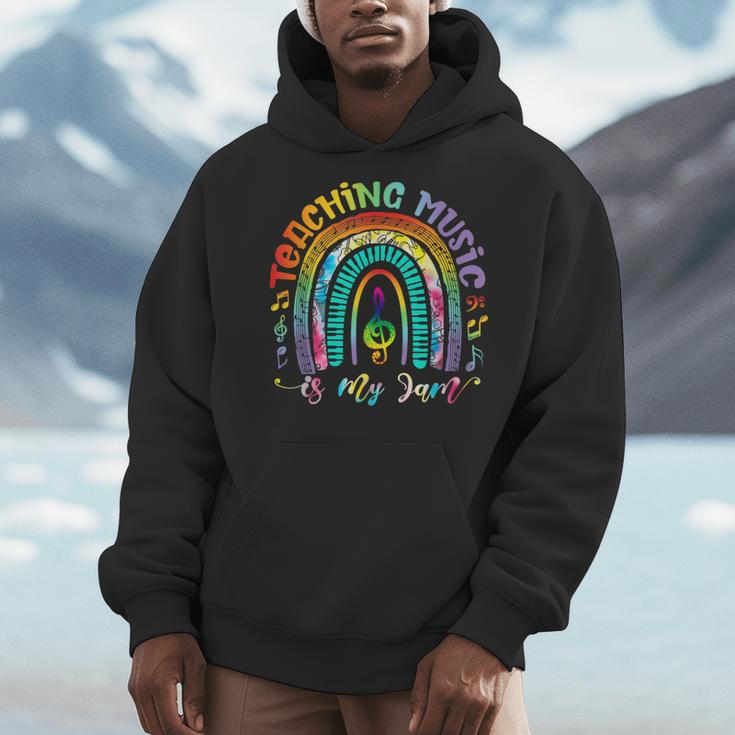 Musical Teacher Teaching Music Is My Jam Rainbow Tie Dye Men Hoodie, funny design Musical Teacher Teaching Music Is My Jam Rainbow Tie Dye Men Hoodie, funny design