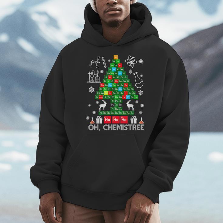 Oh Chemistree Scientist Chemical Christmas Xmas Teacher Men Hoodie, funny design