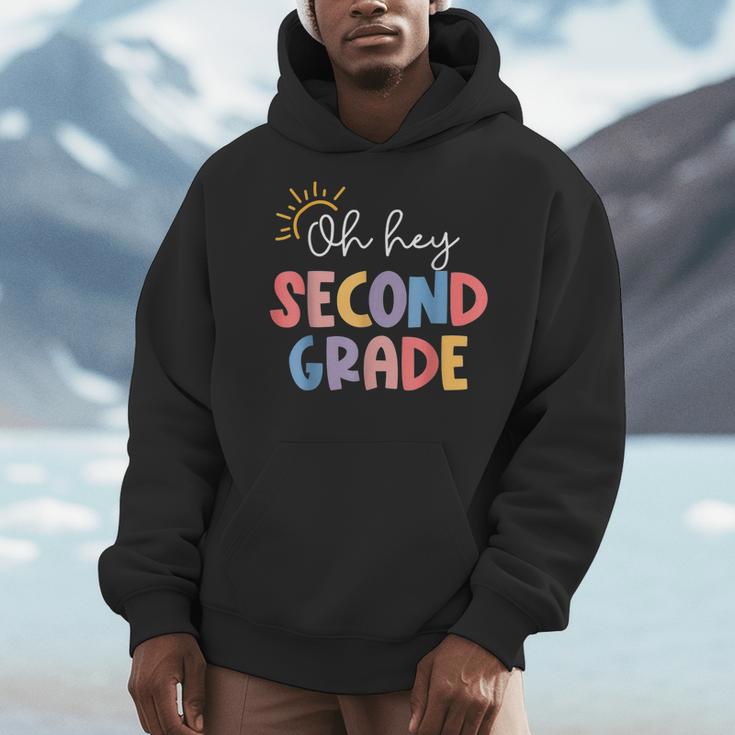 Oh Hey Second Grade First Day Of Teacher Girls Boys Kids Men Hoodie, First Grade Teacher Gifts, funny design