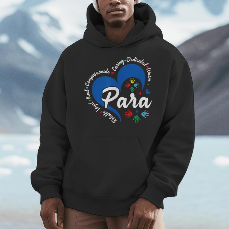 Para Heart Teacher Paraprofessional School Appreciation Men Hoodie, funny design