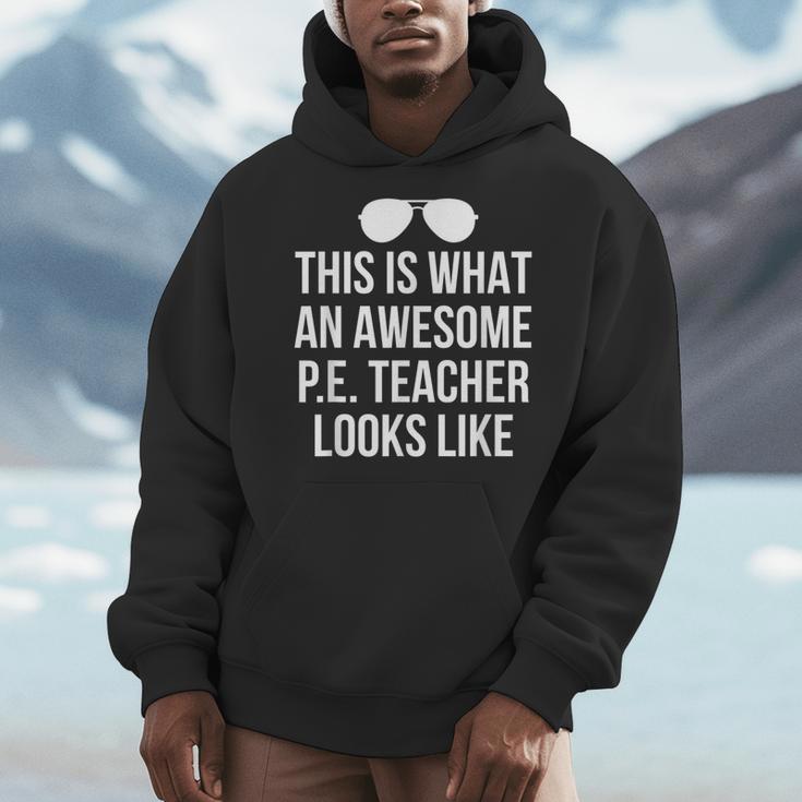 PE Teacher Sunglasses What Awesome Looks Like Men Hoodie, Pe Teacher Gifts, funny design