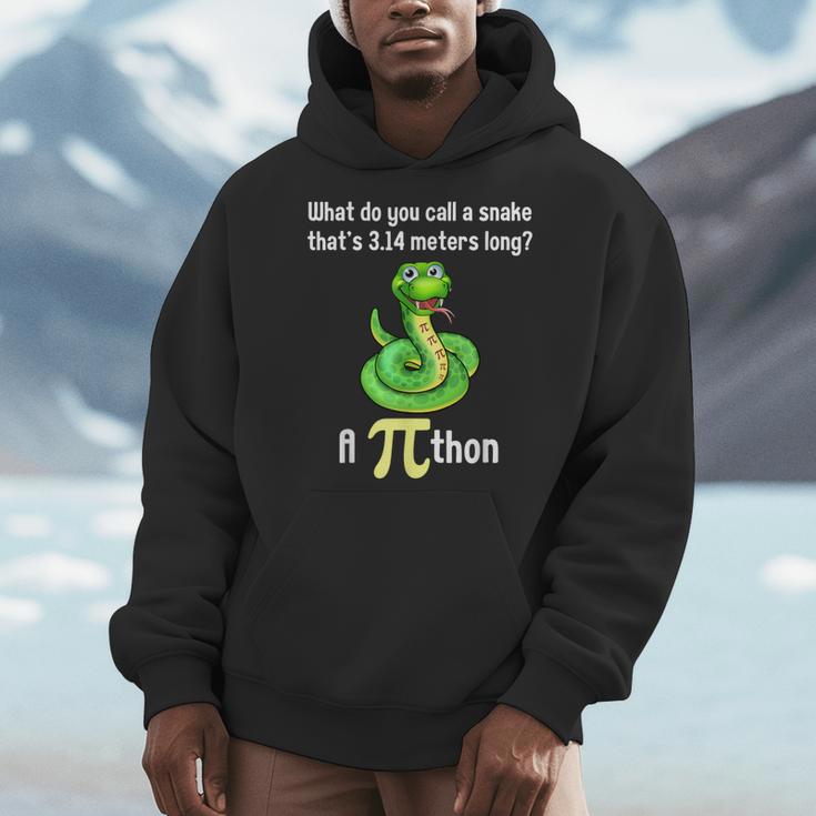Pi Day Puns Pithon Math Teacher Jokes Women Men Kids Men Hoodie, funny design