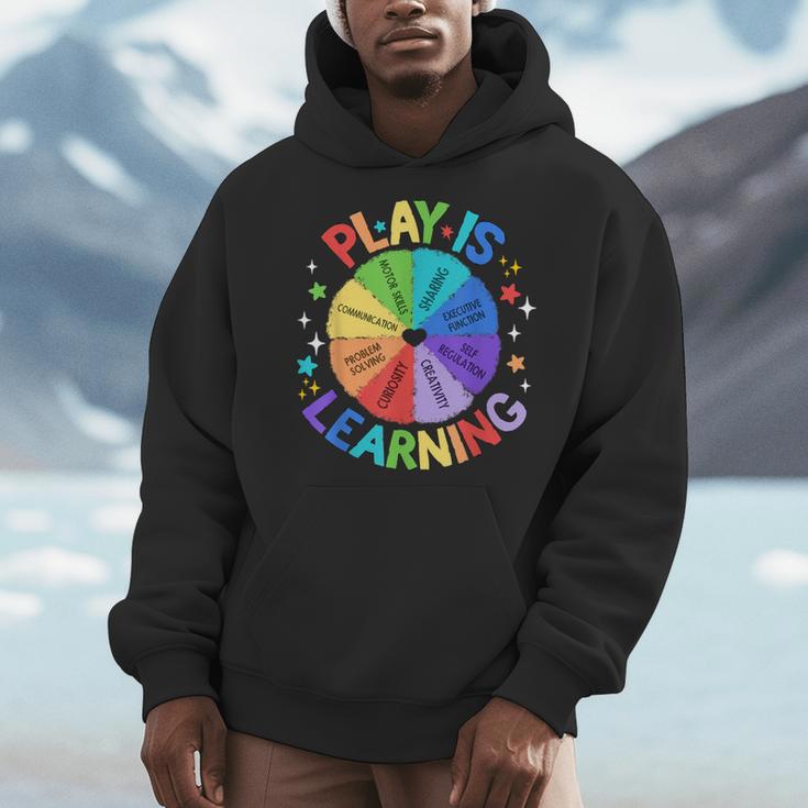 Play Is Learning Teacher Kindergarten For Men Women Kids Men Hoodie, funny design