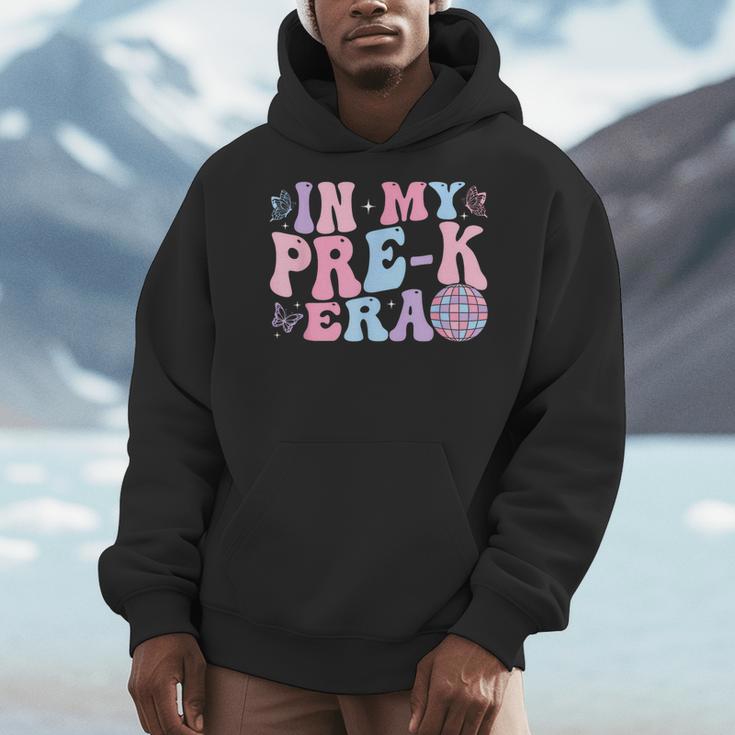 In My Pre K Era Groovy Back To School First Day Teacher Kids Men Hoodie, Groovy Teacher Gifts, funny design