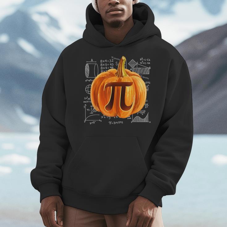 Pumpkin Pie Halloween Thanksgiving Math Teacher Pi Day Men Hoodie, funny design