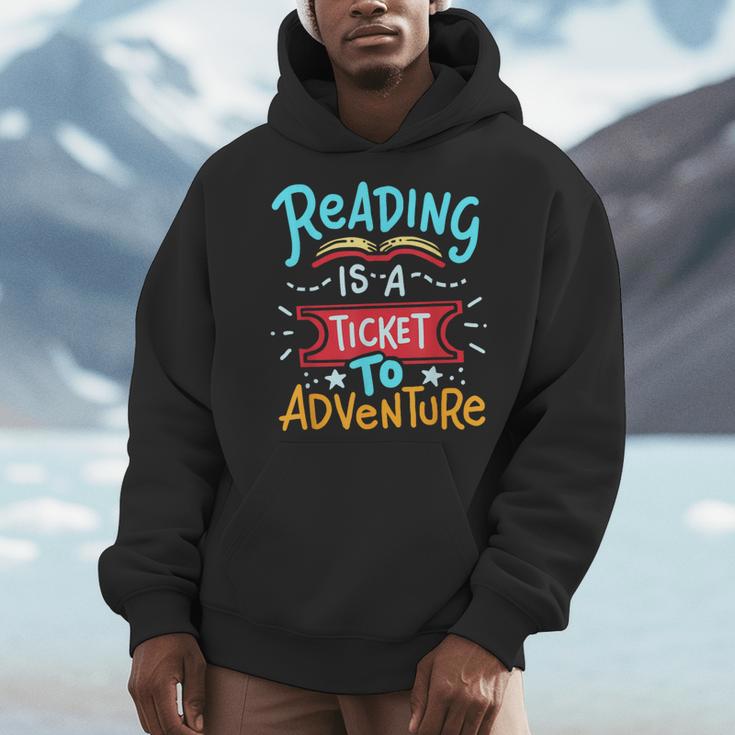 Reading Adventure Library Student Teacher Book Men Hoodie, funny design