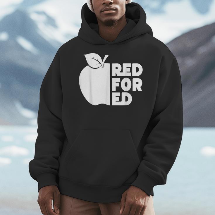 Red For Ed Teacher Support Public Education For Men Women Kids Men Hoodie, funny design Red For Ed Teacher Support Public Education For Men Women Kids Men Hoodie, funny design