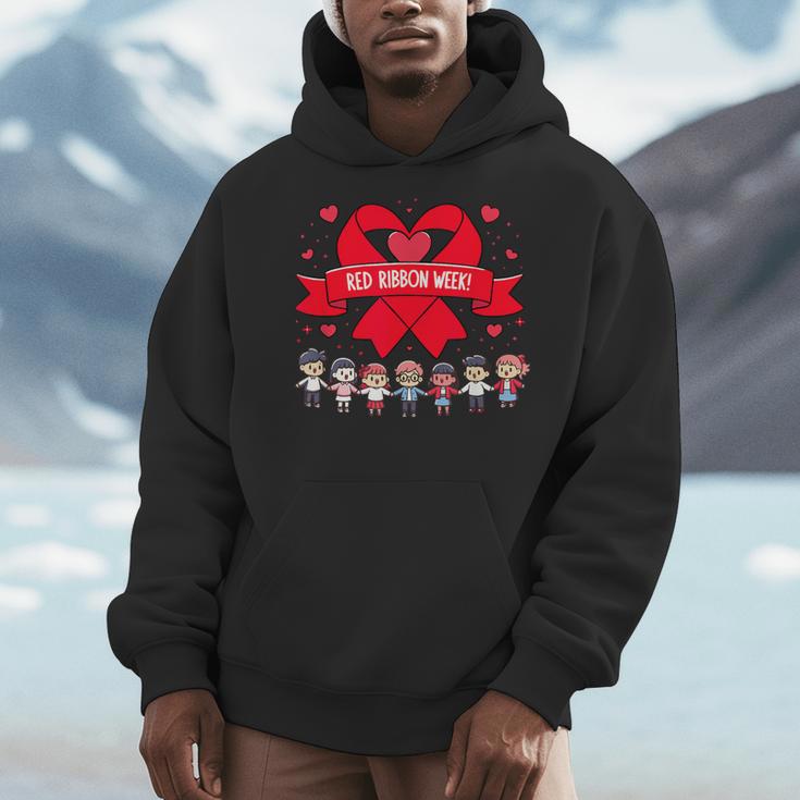 Red Ribbon Week Awareness For Students And Teachers Men Women Girls Kids Men Hoodie, funny design