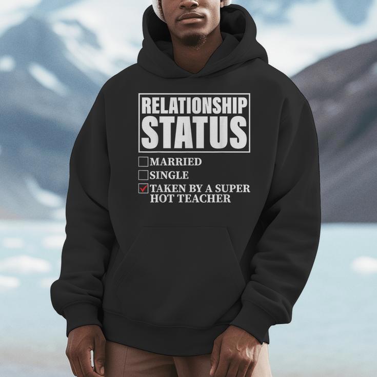 Relationship Status Taken By Super Hot Teacher Men Hoodie, Super Teacher Gifts, funny design