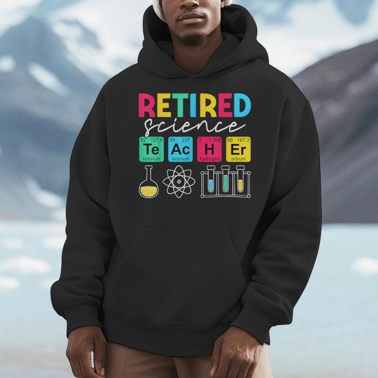 Retired Science Teacher Periodic Table Teacher Life Men Hoodie, Science Teacher Gifts, funny design