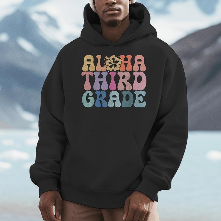 Retro Aloha Third Grade Teacher Summer Vacation Beach Hawaii Men Hoodie, funny design Retro Aloha Third Grade Teacher Summer Vacation Beach Hawaii Men Hoodie, funny design
