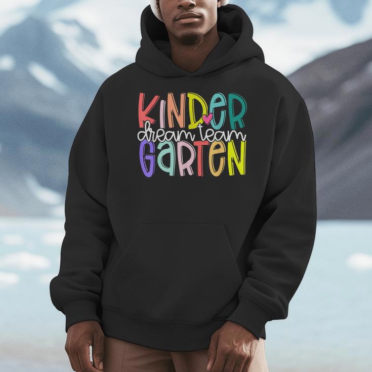 Retro Kindergarten Dream Team Back To School Teacher Kids Men Hoodie, funny design