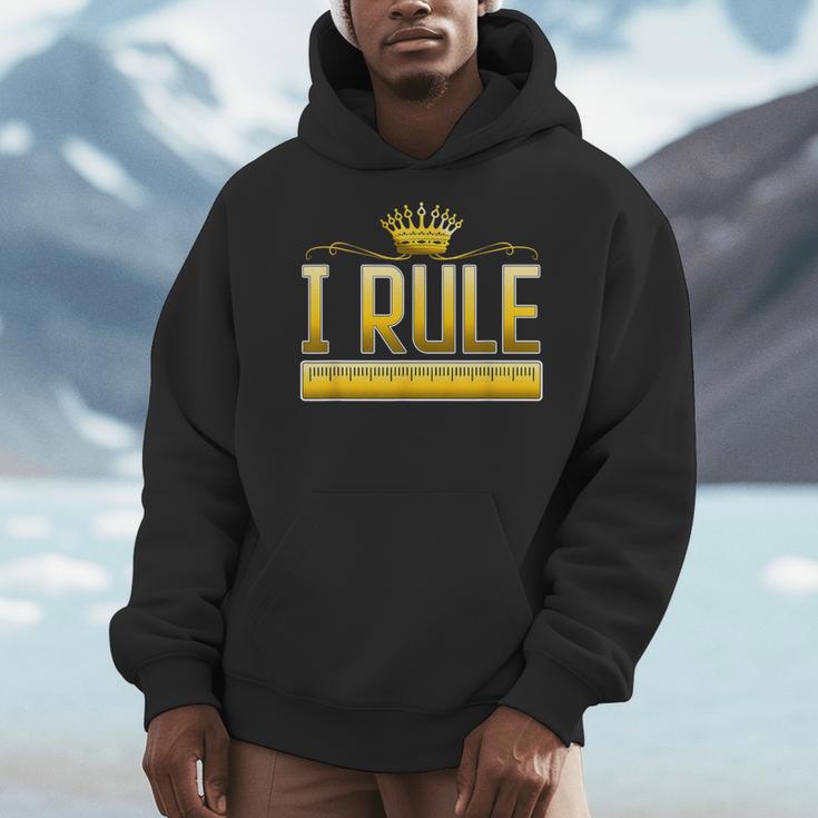 I Rule Math Ruler Mathematics Pun Math Teacher Men Women Girls Kids Men Hoodie, funny design I Rule Math Ruler Mathematics Pun Math Teacher Men Women Girls Kids Men Hoodie, funny design