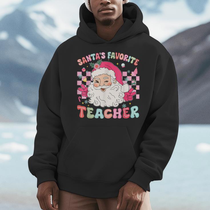 Santa Favorite Teacher Shirt Teacher Christmas Men Hoodie, funny design