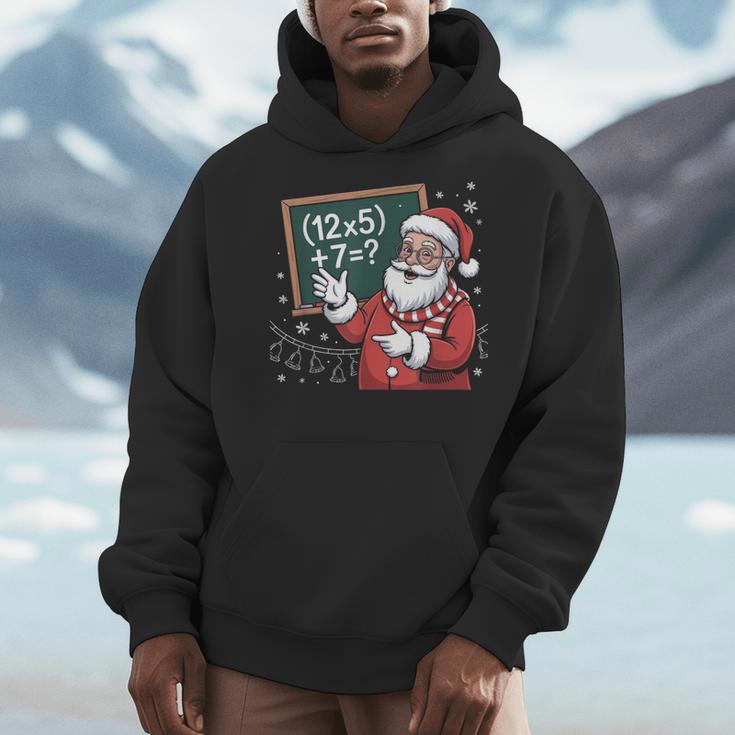 Santa Teacher 67 Math Christmas Xmas Holiday Number 67 Men Hoodie, funny design