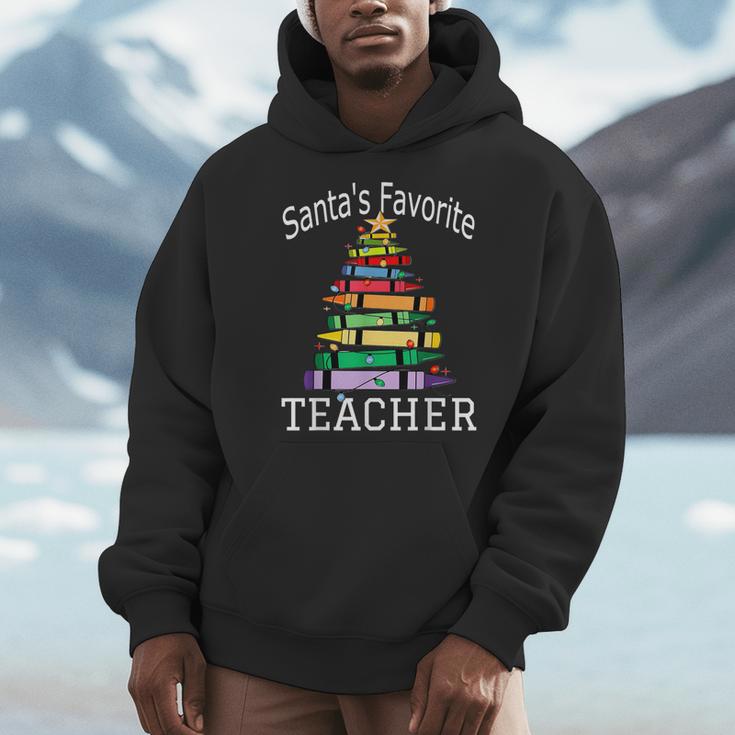 Santa's Favorite Teacher Idea For Christmas Teachers Men Hoodie, funny design Santa's Favorite Teacher Idea For Christmas Teachers Men Hoodie, funny design