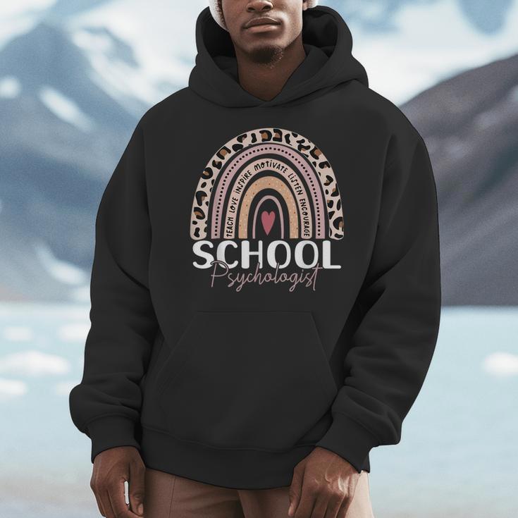 School Psych Teacher School Psychologist Leopard Rainbow Men Hoodie, funny design School Psych Teacher School Psychologist Leopard Rainbow Men Hoodie, funny design
