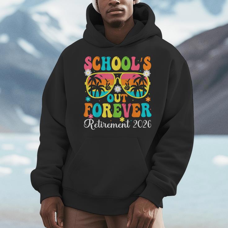 School's Out Forever Retirement 2026 Retro Retired Teacher Men Hoodie, funny design School's Out Forever Retirement 2026 Retro Retired Teacher Men Hoodie, funny design