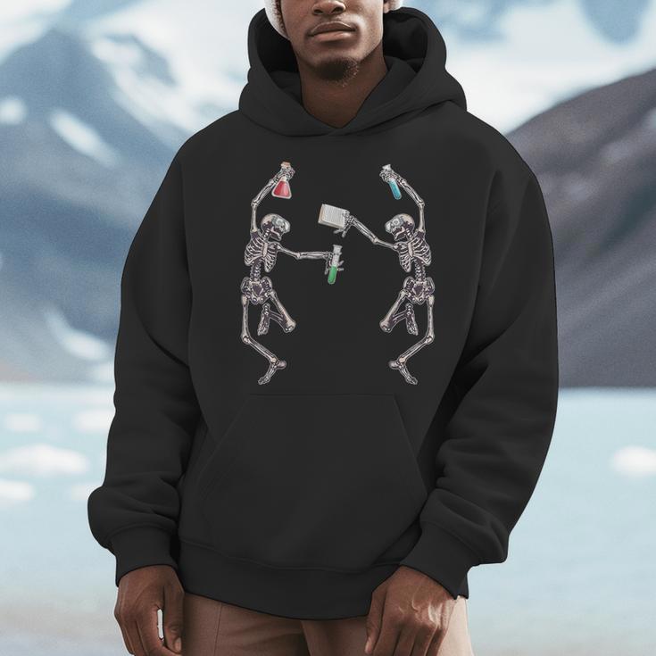 Science Teacher Dancing Skeleton Halloween Chemist Scientist Men Hoodie, Science Teacher Gifts, funny design