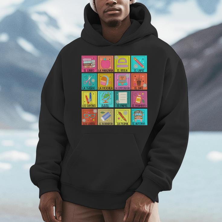 Spanish Teacher Back To School Maestra Dual Language Crew Men Hoodie, funny design Spanish Teacher Back To School Maestra Dual Language Crew Men Hoodie, funny design