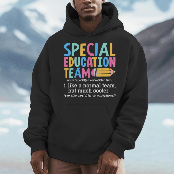 Special Education Team Definition Retro Ed Team Crew Teacher Men Hoodie, funny design