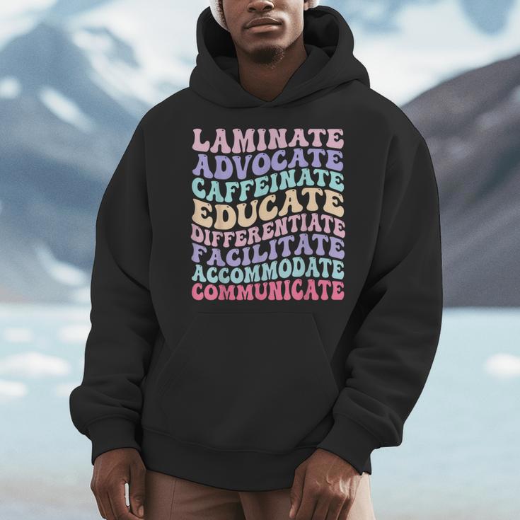 Sped Caffeinate Advocate Laminate Educate Teacher Men Hoodie, funny design Sped Caffeinate Advocate Laminate Educate Teacher Men Hoodie, funny design