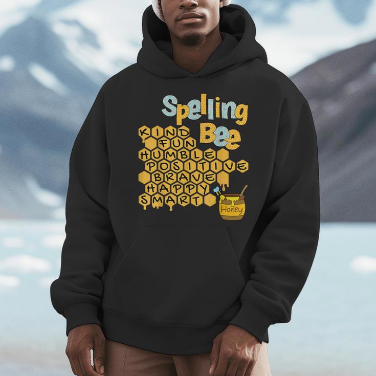 Spelling Bee Kind Positive Kindness Women Teacher Men Hoodie, funny design