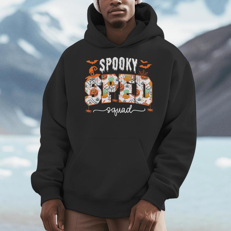 Spooky SPED Squad Special Education Teacher Halloween Ghost Men Hoodie, funny design