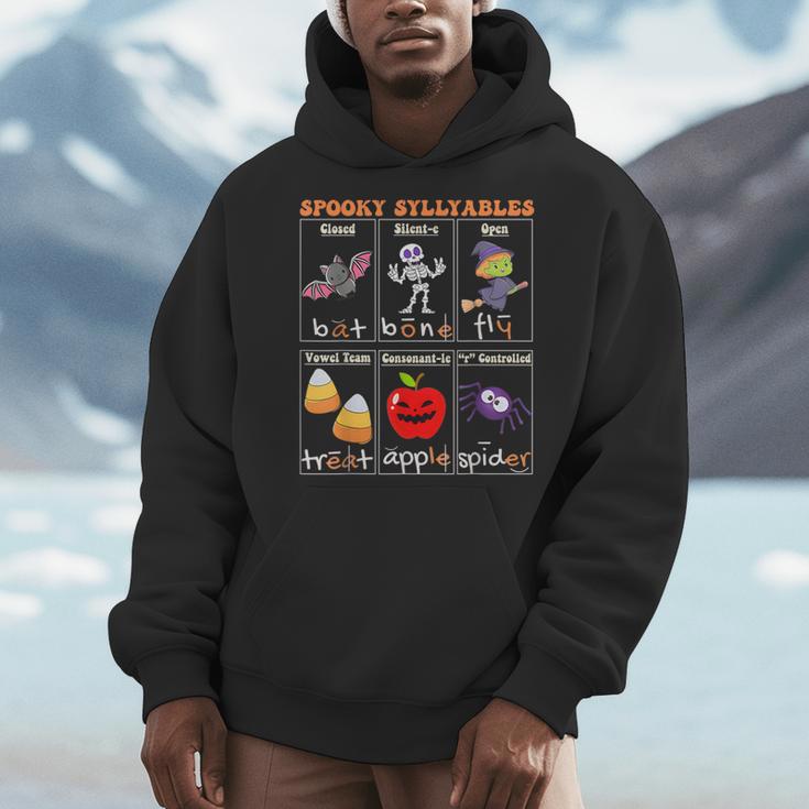 Spooky Syllables Halloween Teacher Student Education Men Hoodie, funny design Spooky Syllables Halloween Teacher Student Education Men Hoodie, funny design
