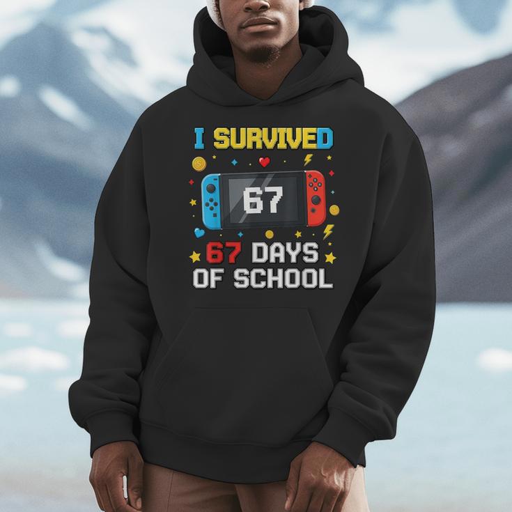 I Survived 67 Days Of School 67 Teacher Squad Matching Men Hoodie, funny design I Survived 67 Days Of School 67 Teacher Squad Matching Men Hoodie, funny design