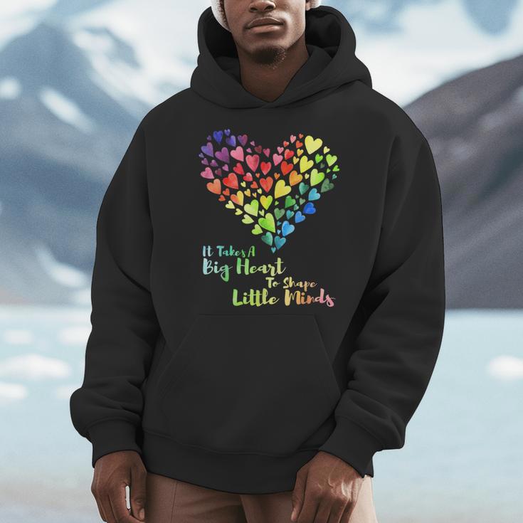 It Takes A Big Heart To Shape Little Minds Teacher Student Men Women Kids Men Hoodie, funny design It Takes A Big Heart To Shape Little Minds Teacher Student Men Women Kids Men Hoodie, funny design
