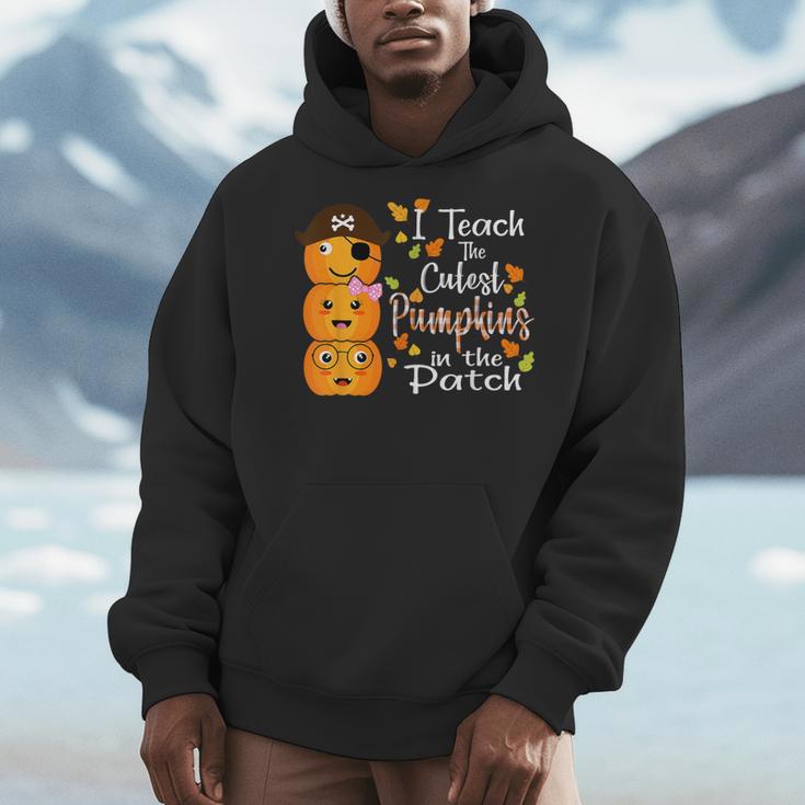 I Teach The Cutest Pumpkins Halloween Shirt For Teachers Men Hoodie, funny design