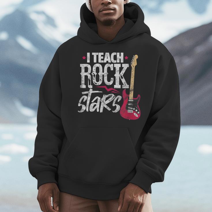 I Teach Rock Stars Music Teacher Guitar Player Men Hoodie, funny design I Teach Rock Stars Music Teacher Guitar Player Men Hoodie, funny design