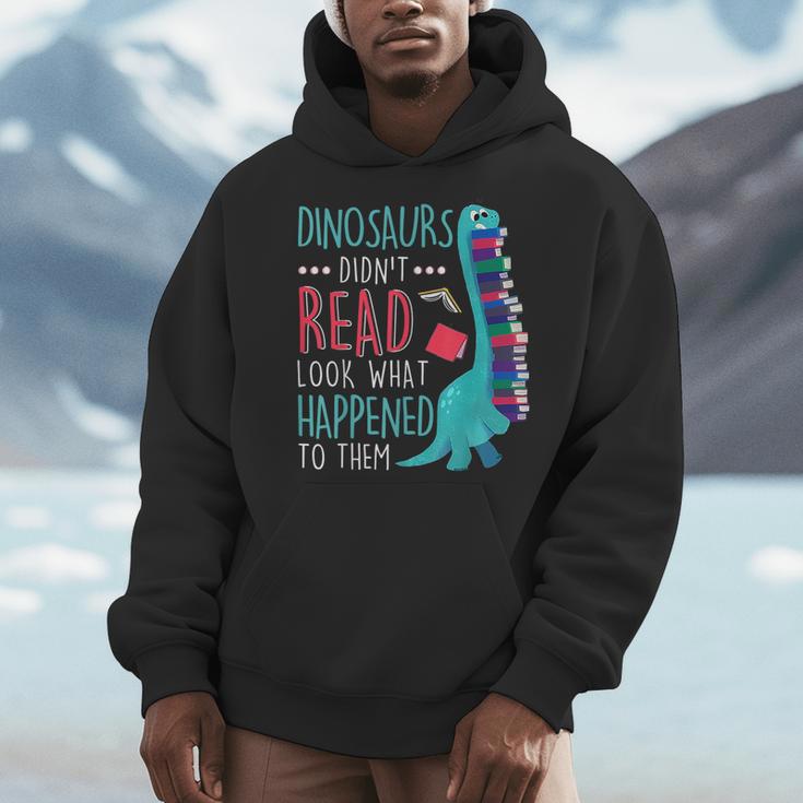 Teacher Dinosaurs Didnt Read Look What Happened Book Reading Men Hoodie, funny design Teacher Dinosaurs Didnt Read Look What Happened Book Reading Men Hoodie, funny design