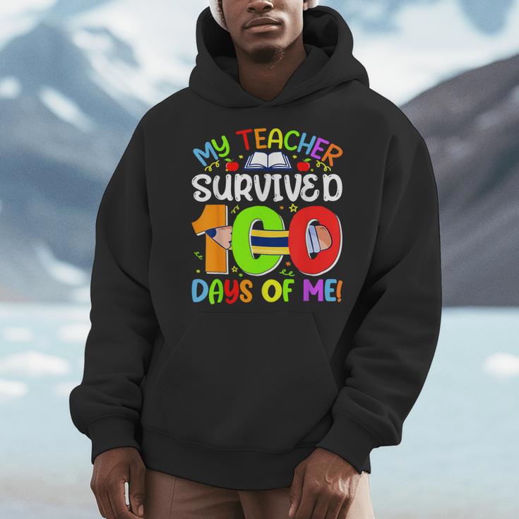 My Teacher Survived 100 Days Of Me 100 Days Of School Men Hoodie, funny design My Teacher Survived 100 Days Of Me 100 Days Of School Men Hoodie, funny design