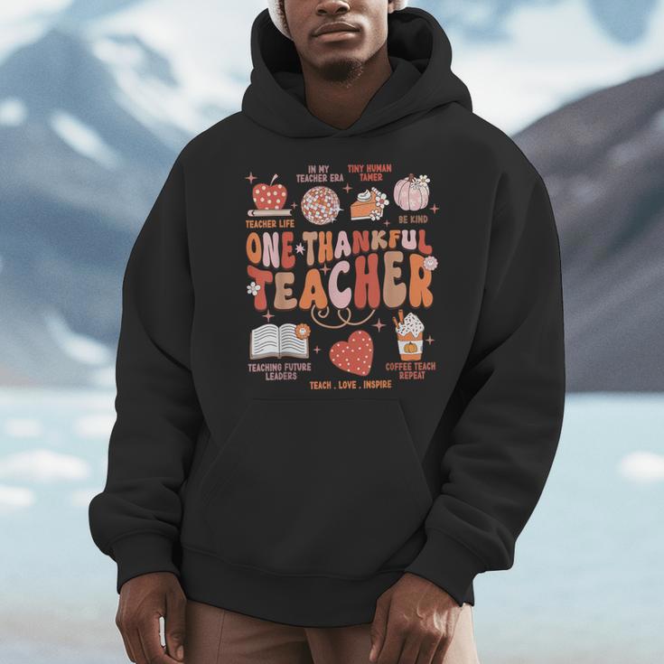 Teacher Thanksgiving Shirt Women One Thankful Teacher Fall Men Hoodie, funny design