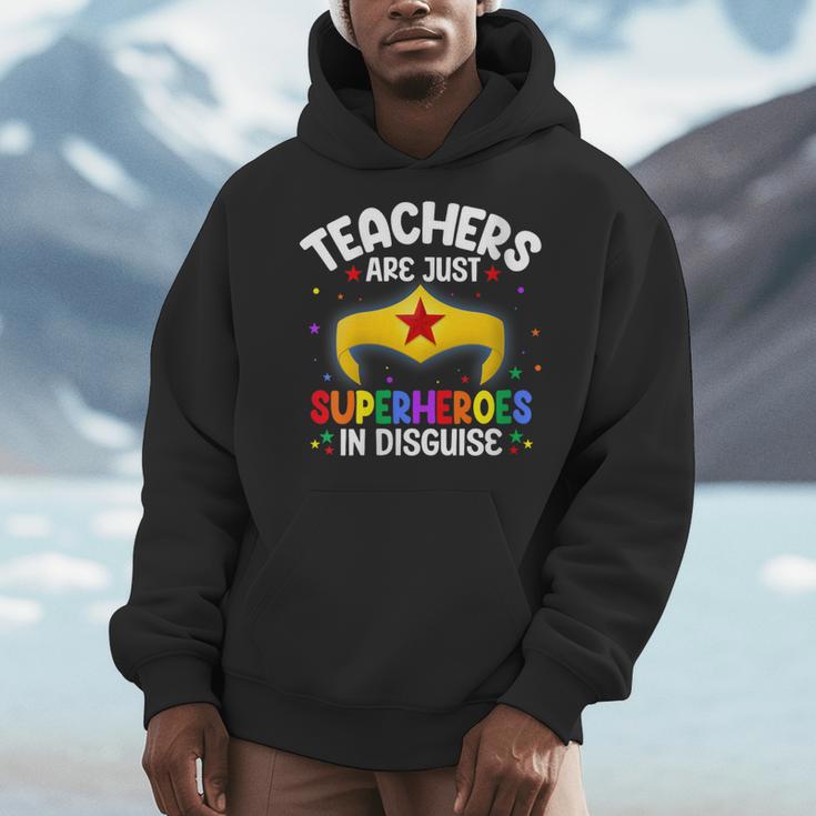 Teachers Are Just Superheroes In Disguise School Women Men Men Hoodie, funny design
