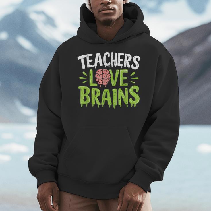Teachers Love Brains Halloween Teacher Zombie Men Hoodie, funny design Teachers Love Brains Halloween Teacher Zombie Men Hoodie, funny design