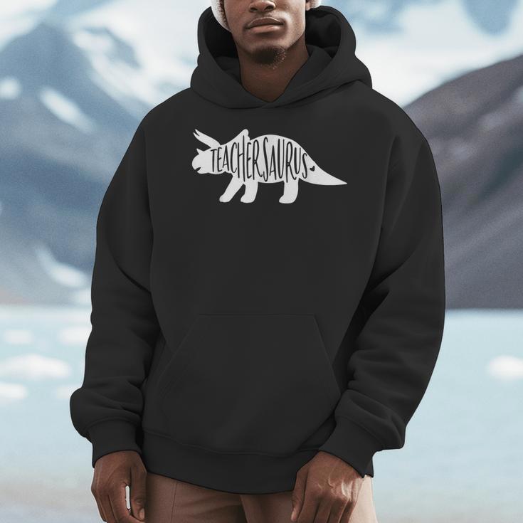 Teachersaurus Like A Normal Teacher Awesome Dinosaur Teacher Men Women Girls Kids Men Hoodie, funny design
