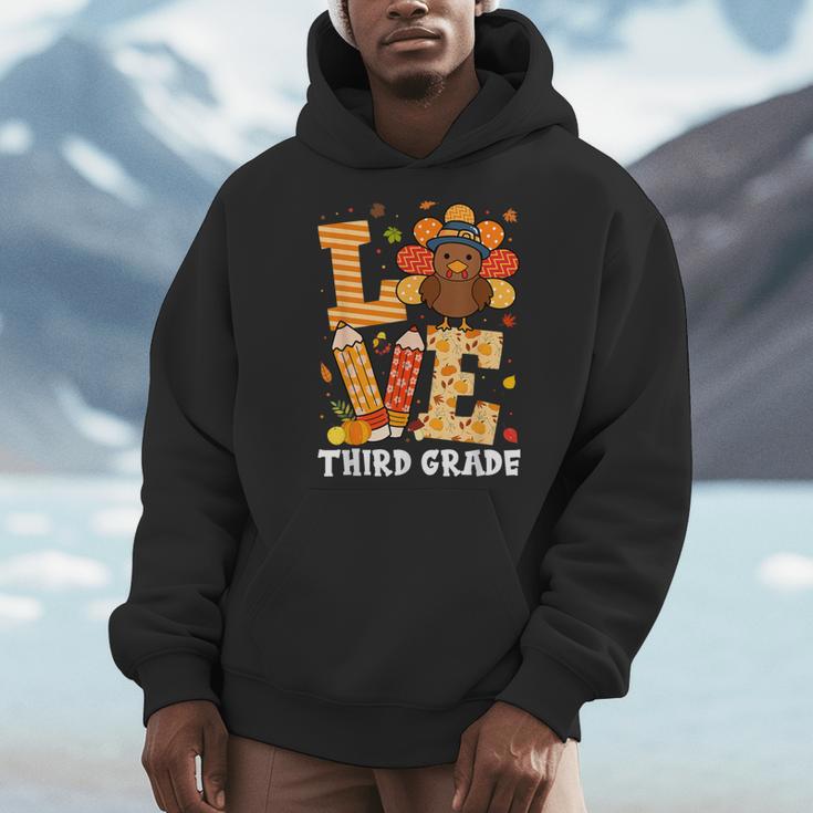 Thanksgiving Love Third Grade Teacher Turkey Autumn Fall Men Women Girls Kids Men Hoodie, funny design Thanksgiving Love Third Grade Teacher Turkey Autumn Fall Men Women Girls Kids Men Hoodie, funny design