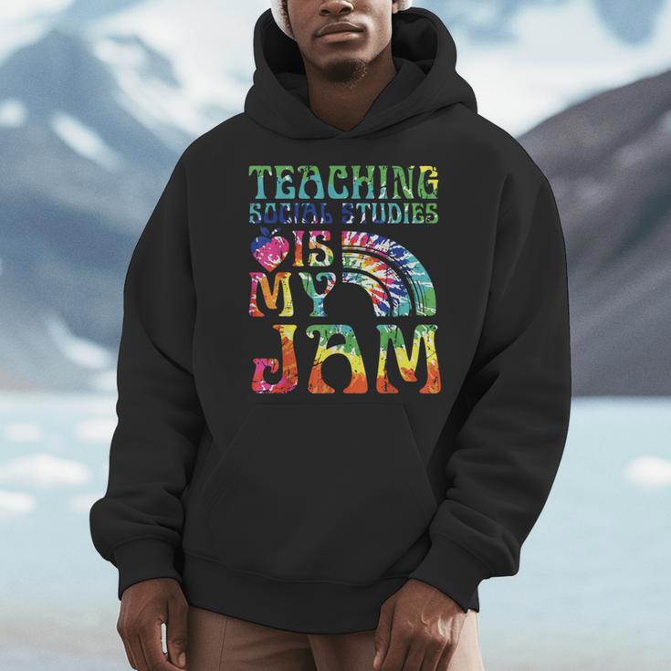 Tie Dye Teaching Social Studies Is My Jam Sunglasses Teacher Men Hoodie, funny design Tie Dye Teaching Social Studies Is My Jam Sunglasses Teacher Men Hoodie, funny design