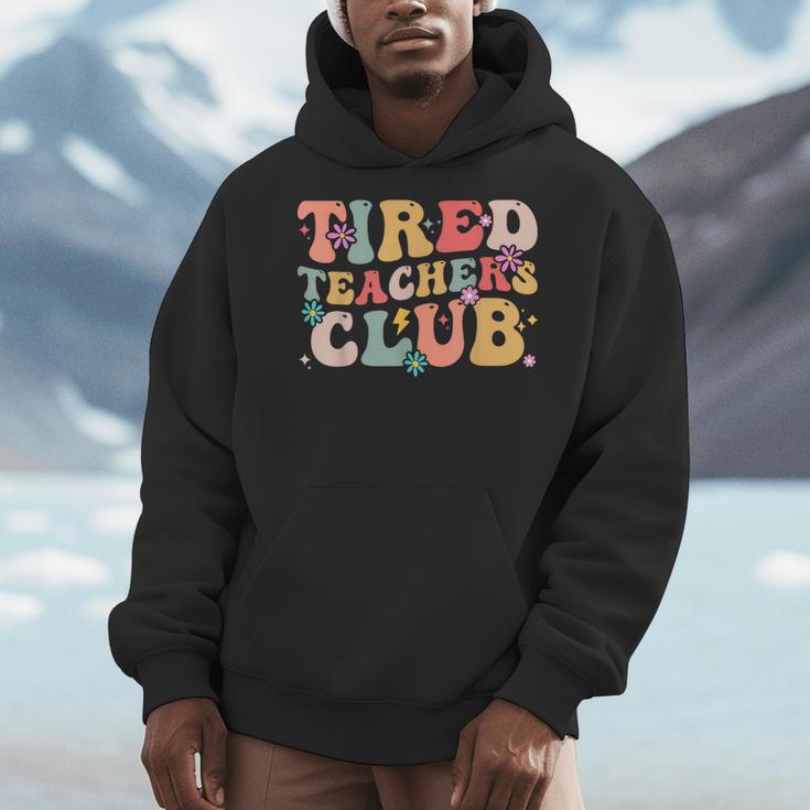 Tired Teachers Club Groovy Teachers Back To School Tee Men Hoodie, funny design Tired Teachers Club Groovy Teachers Back To School Tee Men Hoodie, funny design